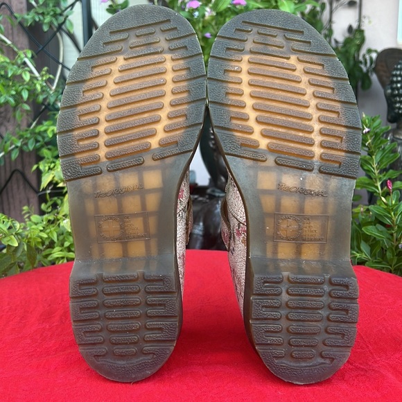 🌸 Dr. Martens 12295 Vintage Floral Crackle Single Strap Mary Jane Loafers - Picture 13 of 17